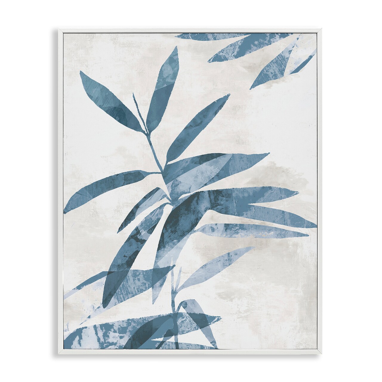Stupell Industries Blue Twilight Palm Leaves Framed Giclee, design by Aoibhne Hogan